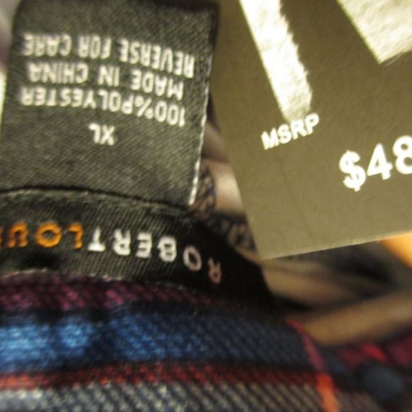 NEW XL Size Flannel womens top, warm, new, stretchy blue - Picture 3 of 3